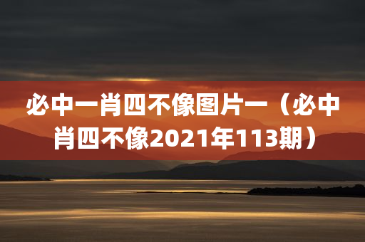 必中一肖四不像图片一（必中肖四不像2021年113期）