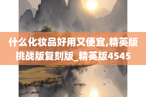 什么化妆品好用又便宜,精英版挑战版复刻版_精英版4545