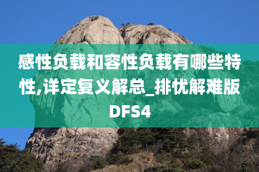 感性负载和容性负载有哪些特性,详定复义解总_排忧解难版DFS4