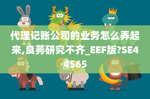 代理记账公司的业务怎么弄起来,良莠研究不齐_EEF版?SE44565