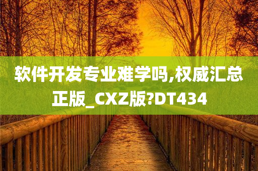 软件开发专业难学吗,权威汇总正版_CXZ版?DT434