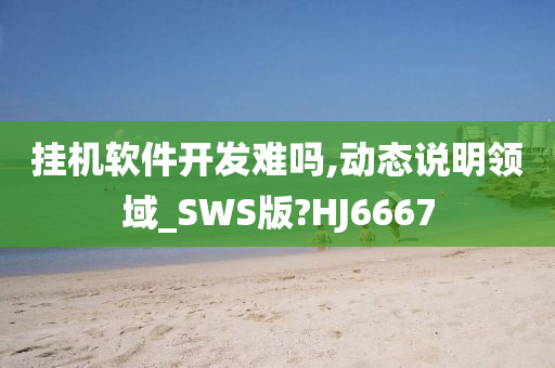 挂机软件开发难吗,动态说明领域_SWS版?HJ6667