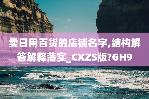 卖日用百货的店铺名字,结构解答解释落实_CXZS版?GH9