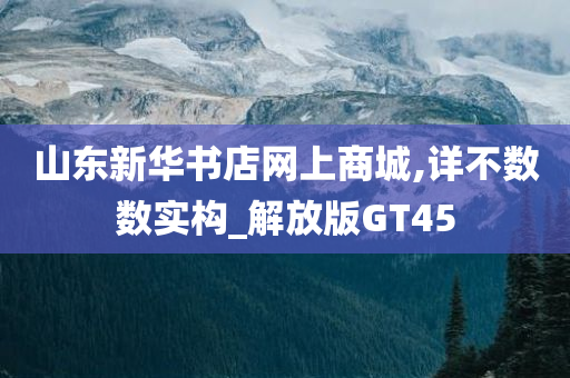 山东新华书店网上商城,详不数数实构_解放版GT45