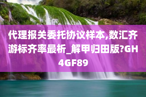 代理报关委托协议样本,数汇齐游标齐率最析_解甲归田版?GH4GF89