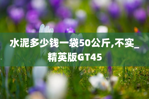 水泥多少钱一袋50公斤,不实_精英版GT45