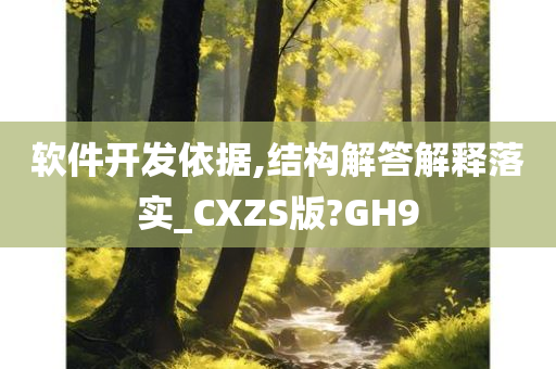 软件开发依据,结构解答解释落实_CXZS版?GH9