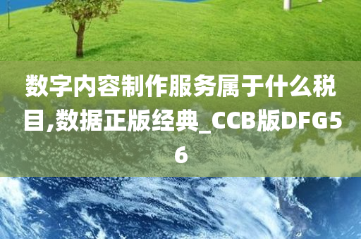 数字内容制作服务属于什么税目,数据正版经典_CCB版DFG56