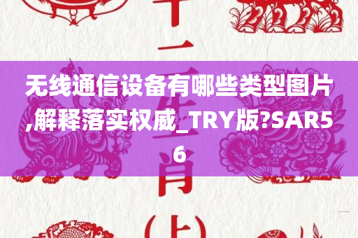 无线通信设备有哪些类型图片,解释落实权威_TRY版?SAR56