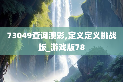 73049查询澳彩,定义定义挑战版_游戏版78