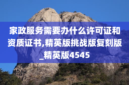 家政服务需要办什么许可证和资质证书,精英版挑战版复刻版_精英版4545