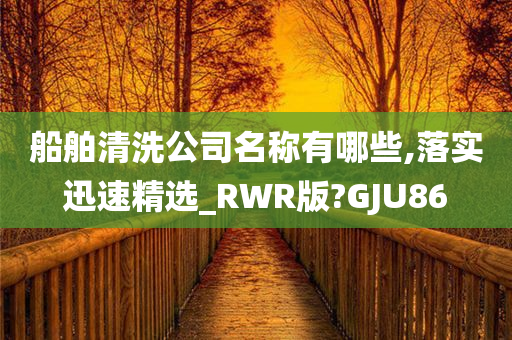 船舶清洗公司名称有哪些,落实迅速精选_RWR版?GJU86