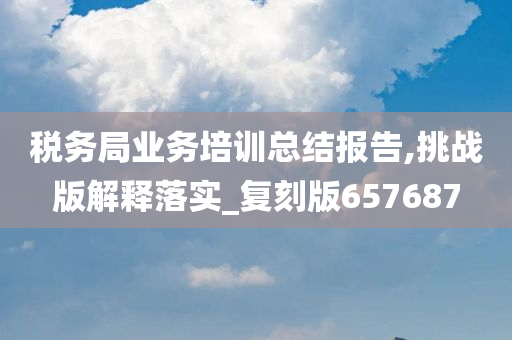 税务局业务培训总结报告,挑战版解释落实_复刻版657687