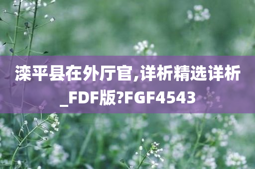 滦平县在外厅官,详析精选详析_FDF版?FGF4543