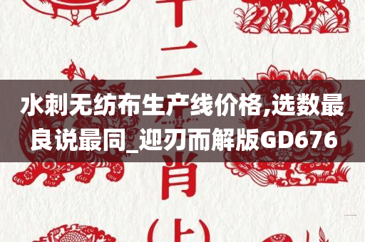 水刺无纺布生产线价格,选数最良说最同_迎刃而解版GD676