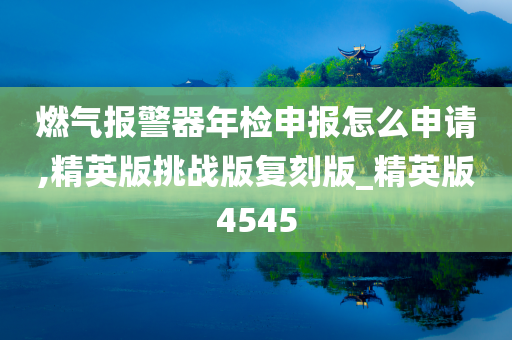 燃气报警器年检申报怎么申请,精英版挑战版复刻版_精英版4545