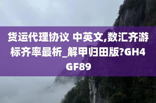 货运代理协议 中英文,数汇齐游标齐率最析_解甲归田版?GH4GF89