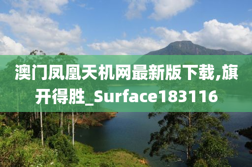 澳门凤凰天机网最新版下载,旗开得胜_Surface183116