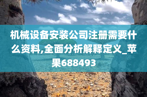 机械设备安装公司注册需要什么资料,全面分析解释定义_苹果688493