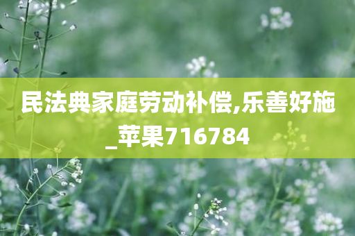 民法典家庭劳动补偿,乐善好施_苹果716784