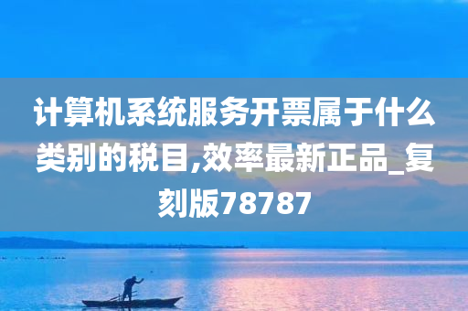 计算机系统服务开票属于什么类别的税目,效率最新正品_复刻版78787