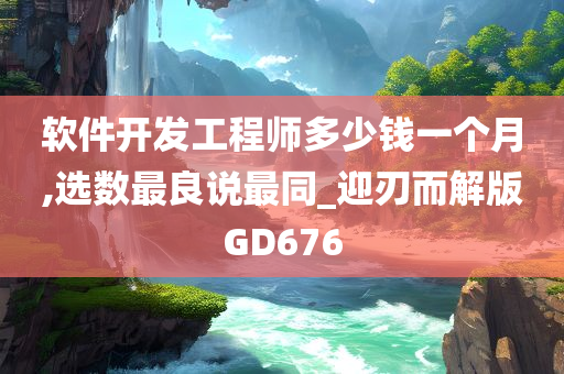 软件开发工程师多少钱一个月,选数最良说最同_迎刃而解版GD676