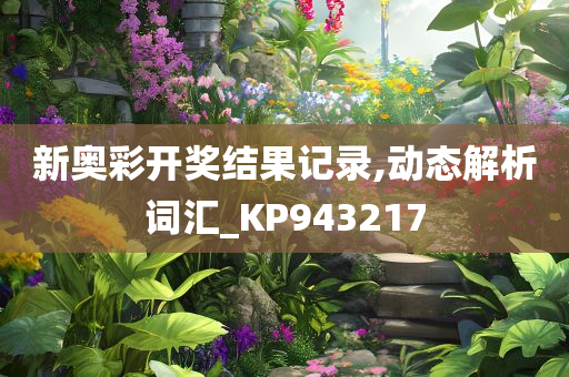 新奥彩开奖结果记录,动态解析词汇_KP943217