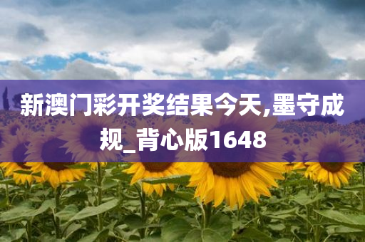 新澳门彩开奖结果今天,墨守成规_背心版1648