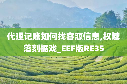 代理记账如何找客源信息,权域落刻据戏_EEF版RE35