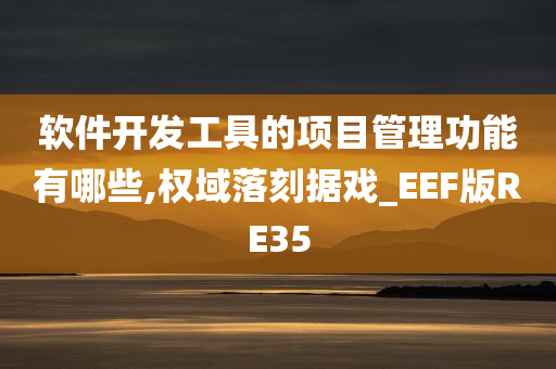 软件开发工具的项目管理功能有哪些,权域落刻据戏_EEF版RE35