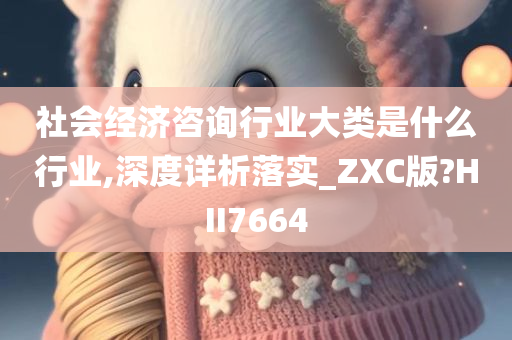 社会经济咨询行业大类是什么行业,深度详析落实_ZXC版?HII7664