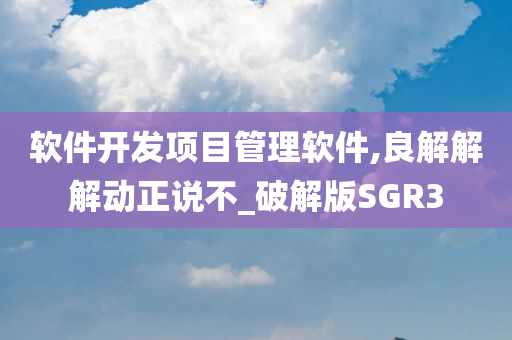 软件开发项目管理软件,良解解解动正说不_破解版SGR3