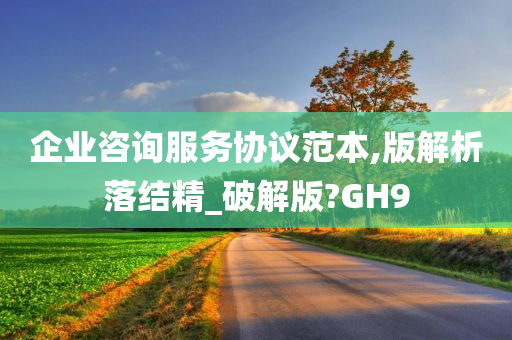 企业咨询服务协议范本,版解析落结精_破解版?GH9