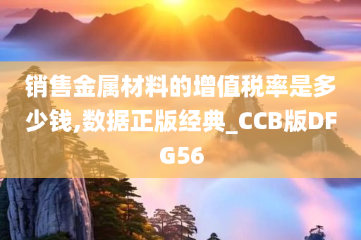 销售金属材料的增值税率是多少钱,数据正版经典_CCB版DFG56