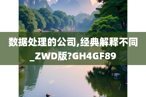 数据处理的公司,经典解释不同_ZWD版?GH4GF89