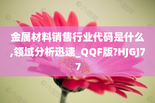 金属材料销售行业代码是什么,领域分析迅速_QQF版?HJGJ77