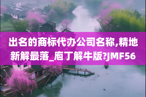 出名的商标代办公司名称,精地新解最落_庖丁解牛版?JMF56