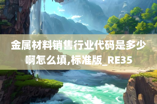 金属材料销售行业代码是多少啊怎么填,标准版_RE35