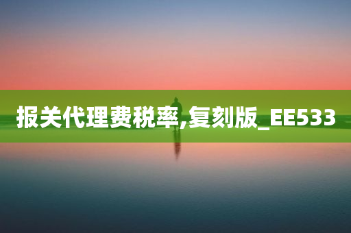 报关代理费税率,复刻版_EE533