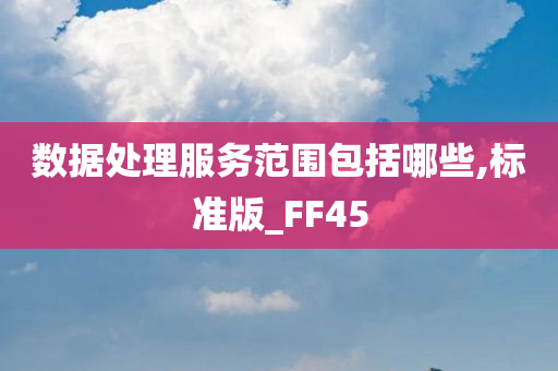 数据处理服务范围包括哪些,标准版_FF45