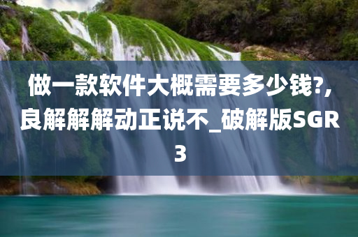 做一款软件大概需要多少钱?,良解解解动正说不_破解版SGR3