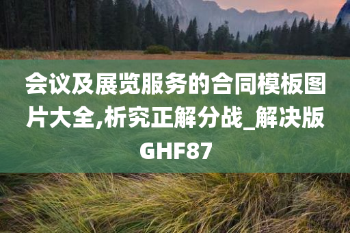 会议及展览服务的合同模板图片大全,析究正解分战_解决版GHF87