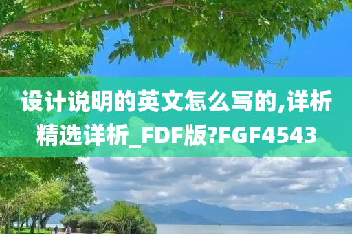 设计说明的英文怎么写的,详析精选详析_FDF版?FGF4543