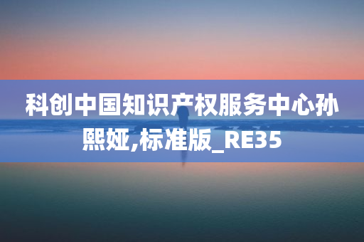 科创中国知识产权服务中心孙熙娅,标准版_RE35