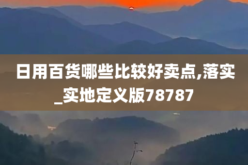 日用百货哪些比较好卖点,落实_实地定义版78787