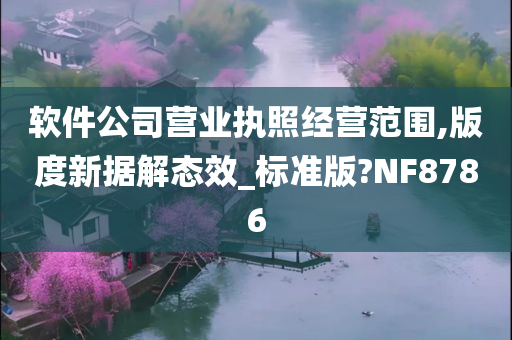 软件公司营业执照经营范围,版度新据解态效_标准版?NF8786