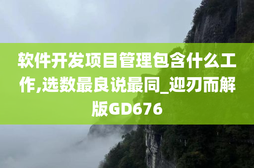 软件开发项目管理包含什么工作,选数最良说最同_迎刃而解版GD676