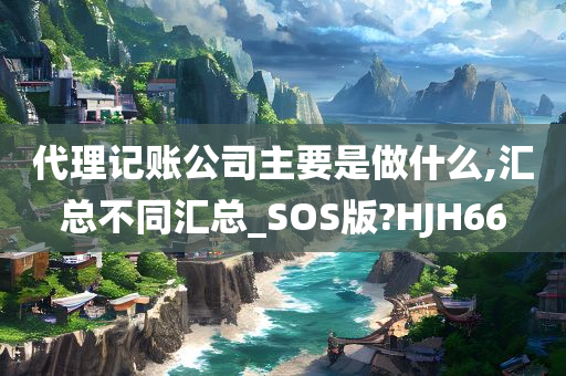 代理记账公司主要是做什么,汇总不同汇总_SOS版?HJH66