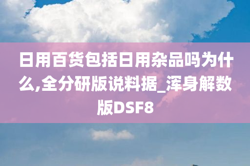 日用百货包括日用杂品吗为什么,全分研版说料据_浑身解数版DSF8