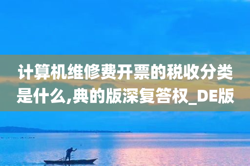 计算机维修费开票的税收分类是什么,典的版深复答权_DE版